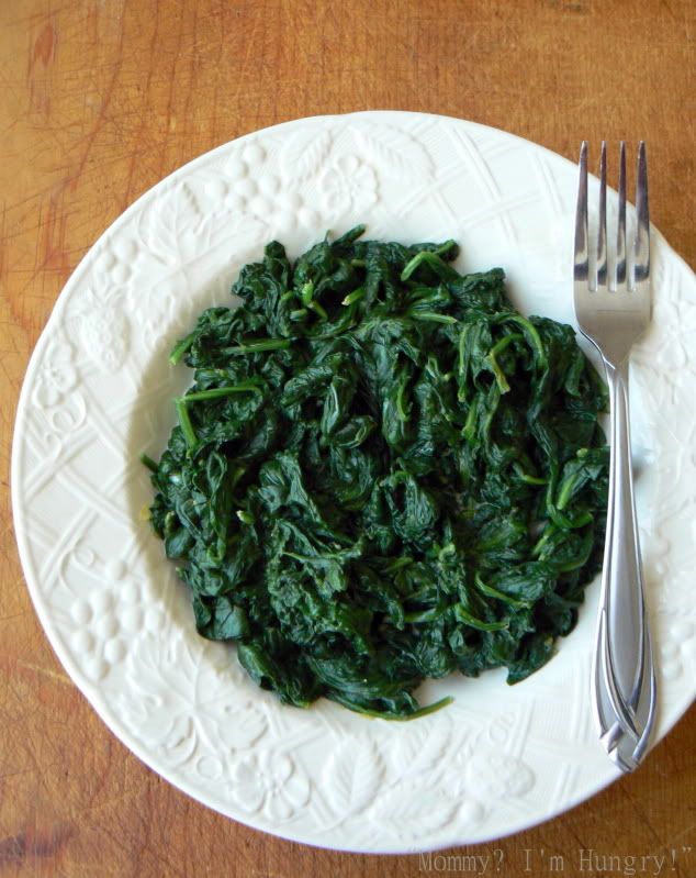 MIH Recipe Blog: Cooked Spinach